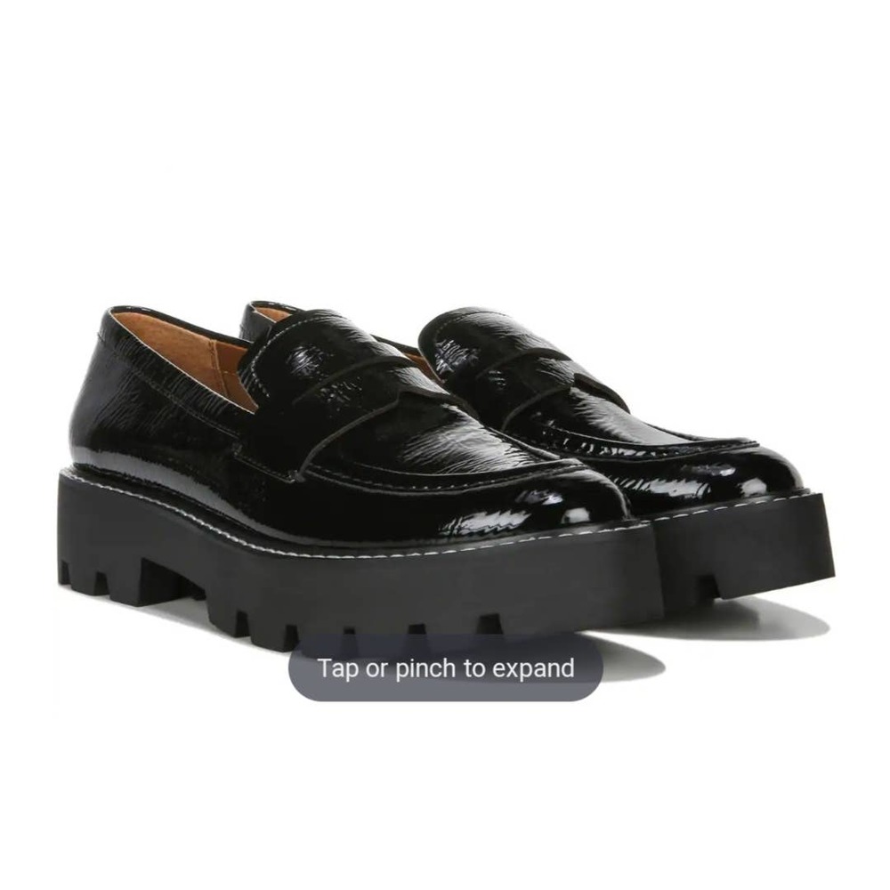 Franco Sarto ladies size 5 black chic loafer with lug sole